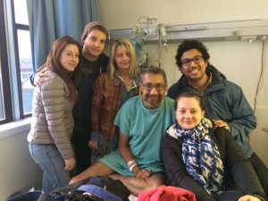 Early morning of my transplant, October 11, 2016, surrounded by loved ones. I was quite chilled on the day, but I still can't look at this pic without being emotional.